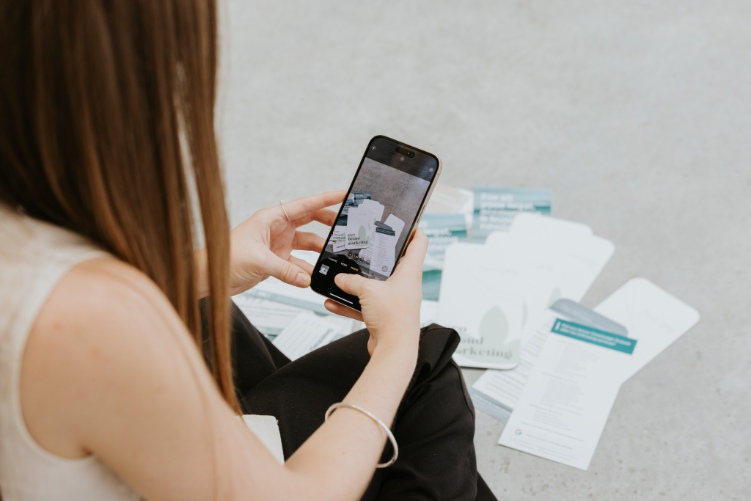 Woman looking at her phone